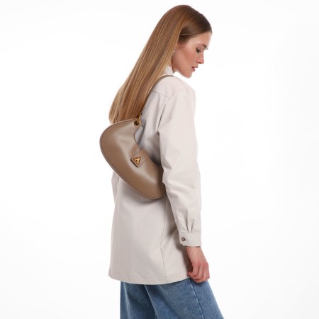 Bag Women's Baget on the Textura zipper, medium size, color light brown-10