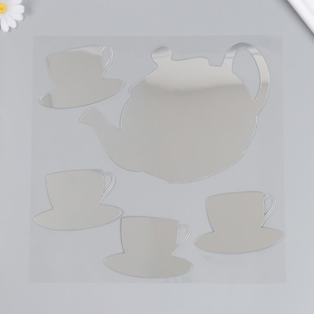 Interior mirror "tea party" 38x31 cm sticker-1