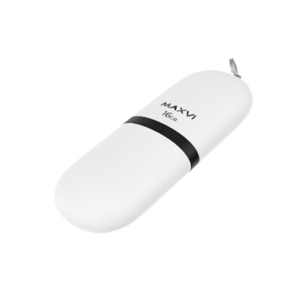 Flash drive Maxvi SF, 16 GB, USB2.0, th he is up to 25 MB/s, PBU up to 15 Mb/s, white