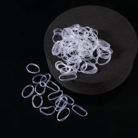 Hair silicone gum, set, d = 1.3 cm, 50 g, transparent color-1
