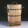 Bellya basket with a lid is folding with handles 39x39 cm H 56 cm, bamboo, jute