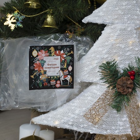 LED figure "Christmas tree" 40 × 50 × 10 cm, metal, textiles, 220 V, glow warm white-3