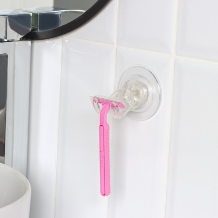 Holder for a razor on Velcro Dolyan, 6.3 × 6.5 cm, the color is transparent-1