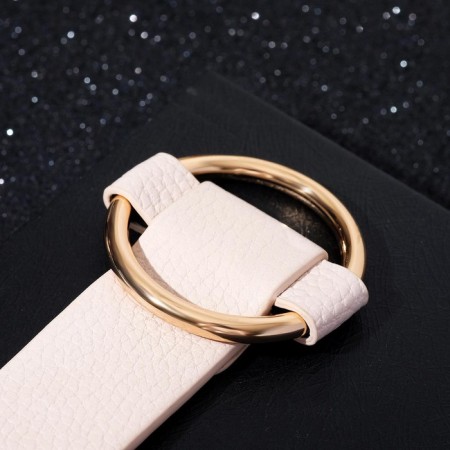 Bracelet Skin "Pompei" capture, light-beige color in gold, 24 cm-5