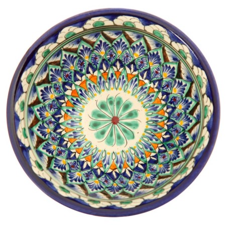 Rishtan ceramics "Patterns", 18 cm, big, mix-4