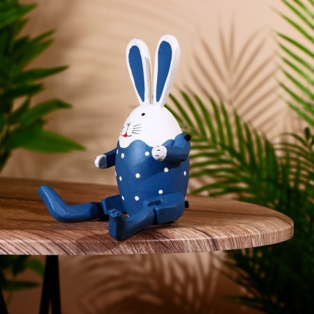 Souvenir "Rabbit" hanging paws, wood 20 cm, blue-2