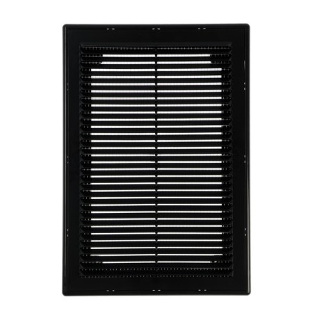 Ventilation grate "Vento" 2030vr, 200x300 mm, with a grid, detachable, black