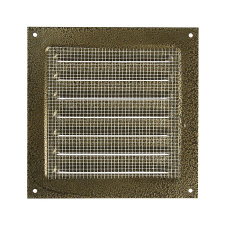 Ventilation grate Zein luxury RM1717Z, 175 x 175 mm, with a grid, metal, gold-5