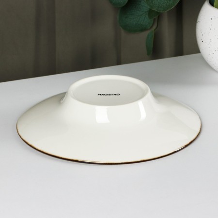 Ceramic plate for Magistro paste "Cerera", 160 ml, d = 21 cm, blue color-3
