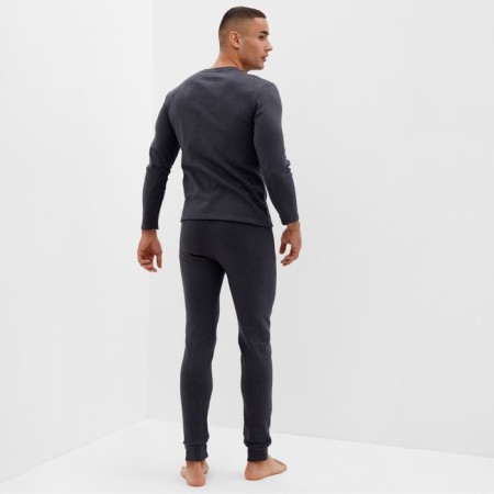 Set of men's thermo (longshilty, trousers) minku color graphite melange, river 58-10