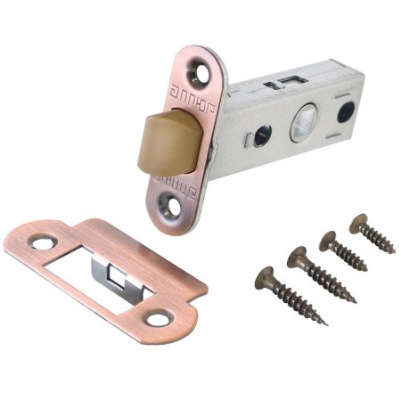 Latch "Allur Art" L45-8-PR18 AC, without pens, oval. Ts.Trz. Plane 18 mm, plastic, Antique copper color