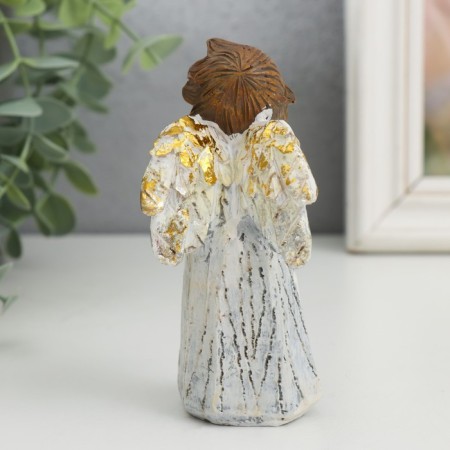 Polystone souvenir "Angel in the dress" Golden Wings 6x5.2x11.3 cm-2