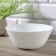 Glass -ceramic salad -glass zelie, d = 18 cm, white color