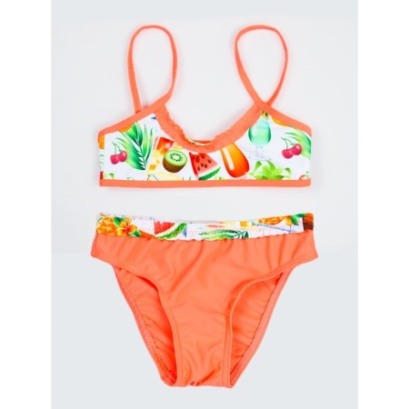 Bathing suit for girls, height 110-116 cm, peach color