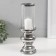 Ceramics candlestick, glass per 1 candle "grace" d = 7.5 cm silver 10x10x28.5 cm