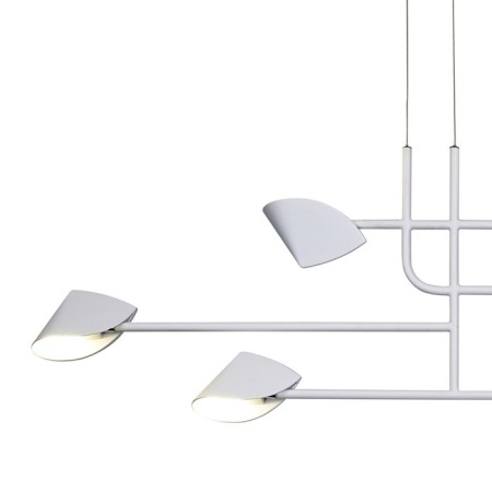 Suspended chandelier Mantra capuccina, LED, 3100LM, 3000K, 1100x150x393 mm, white color-1