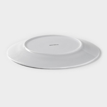 Porcelain dinner lunch share "Rose", D = 25.5 cm, white color-2