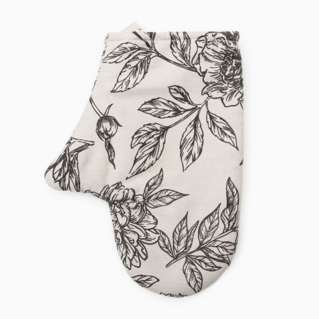 Black Flowers Ethel Mittens and Open Pass 20x27cm, 100% X/L, Sarzha 190 g/m2-1