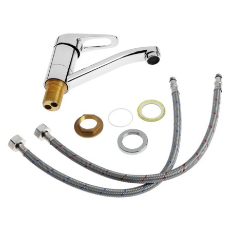 Accoona A84250 kitchen mixer, single -leaf, medium surplus, with nut, silumin, chrome-4