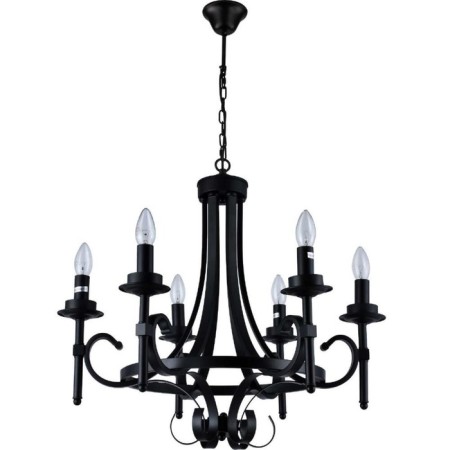 Suspended chandelier Montare 6xe14 40W, size 62x62x73-131 cm, black color black