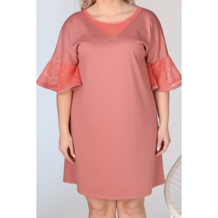 Female dress, size 56, peach color-8