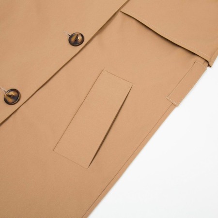 Women's raincoat minku: casual collection beige color, river 48-5