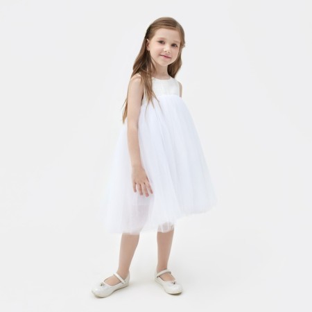 Платье для девочки MINAKU: PartyDress цвет белый, рост 104-6