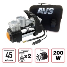 Car compressor AVS KE450L, 45 l/min, 10 atm, metal, with a lantern