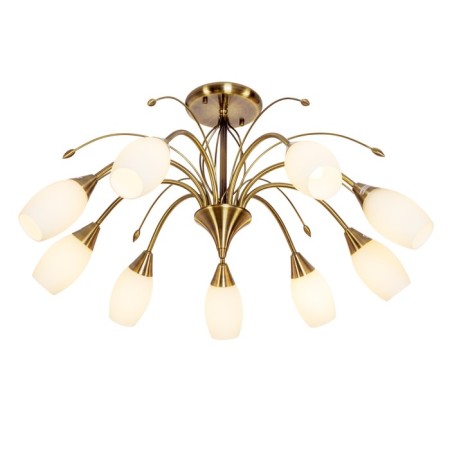 Lamp Ceiling Economy light 12121/9AB MK, 9x40W, E14, 35x70x70 cm, bronze color-1
