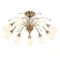 Lamp Ceiling Economy light 12121/9AB MK, 9x40W, E14, 35x70x70 cm, bronze color