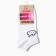 Women's socks shortened "bunny", white color, rr 23-25