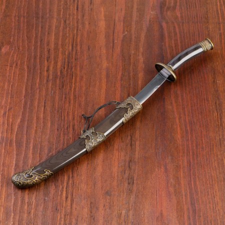 Suv. Product Katana 2V1 on a stand, scabbard wood, choco 18/23.5cm-7