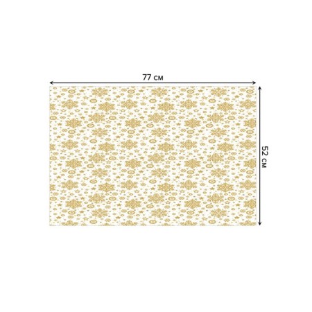 Bathroom mat “Golden snowflakes”, anti -slip, size 52x77 cm-1