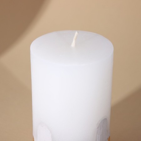 Interior candle white with concrete (Potal), 9.5 x 6 cm-2