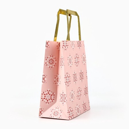 Package Gift New Year Laminated "Dance of Snowflakes", MS 23 x 18 x 10 cm, New Year-2