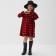 New Year. Baby dress with ruffles kaftan "cell" size 32 (110-116)