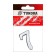 Door digit "7" tundra, plastic, chromium color, 1 pc.