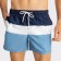 Male sports shorts, dark blue /white /blue, size 54 (xxl)