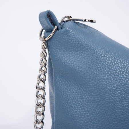 Bag Cross-Bodi with a zipper, blue color-4