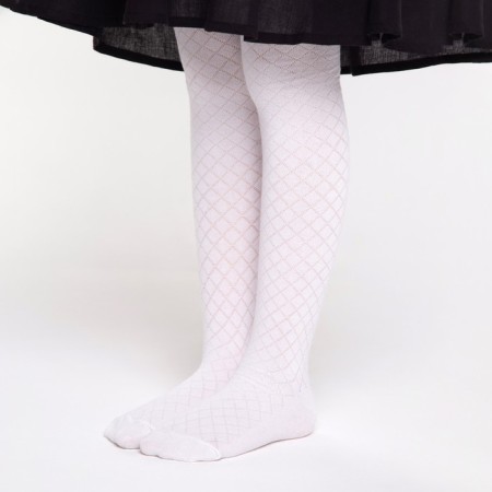 Pantyhose children, white color, height 140-146 cm-4