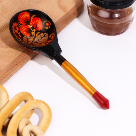 Spoon Poloba "Khokhloma", traditional painting-6