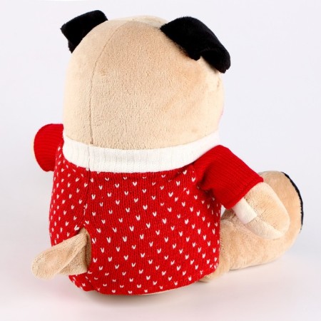 Soft toy "Bonya", in a red sweater-3