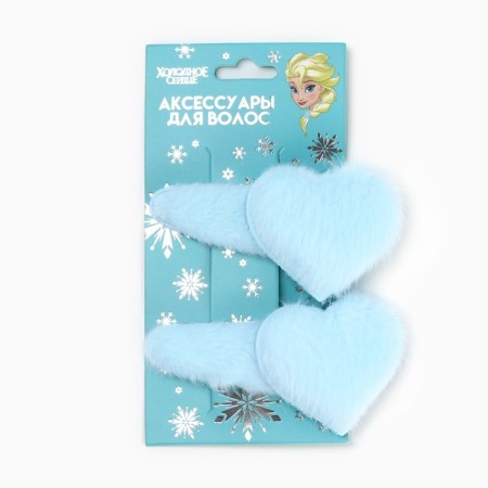 Hair clip, set 2 pcs. Cold heart