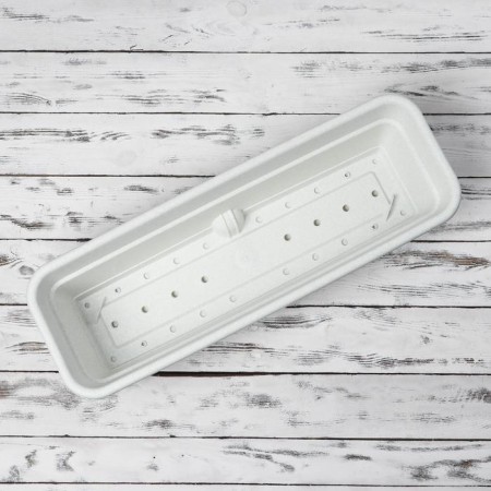 Balcony box for flowers, 12 l, 60 cm, color marble-2