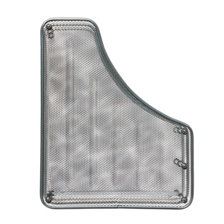 Vertical tray for paper, 2 compartments, metal mesh, gray-1