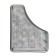 Vertical tray for paper, 2 compartments, metal mesh, gray