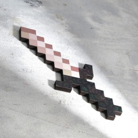 Wooden souvenir "knife", 20 cm, pixel, with a black pen Mix-1
