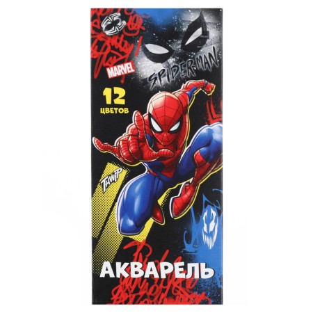 The honey watercolor "Spider-Man", 12 colors, in a cardboard box, without a brush-5