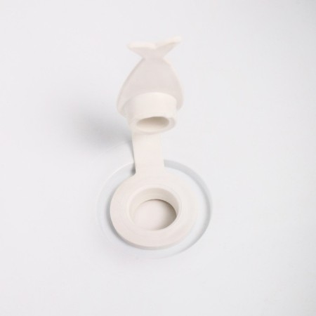 Bath children's "rabbits" with a drain, 86 cm, white color-2
