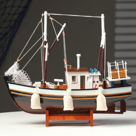 Souvenir ship "Fisherman" 38x32x12cm-5